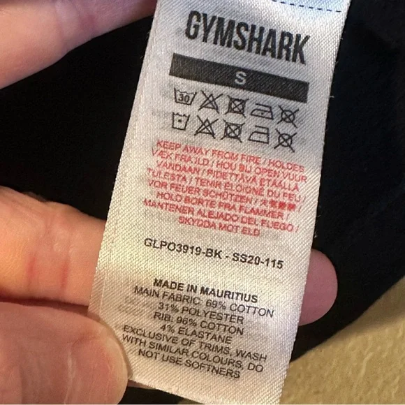 (Sold) Gymshark Cropped Pullover Hoodie-Black-Spellout Graphic-Small - Picture 11 of 13